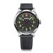 Wenger Terragraph analoog kwartshorloge voor heren, diameter 43 mm, van Zwitserse makelij, waterdicht tot 100 m, leren band, 01.0541.121