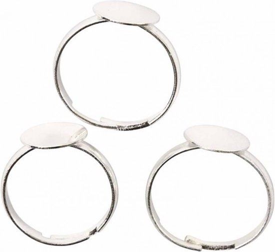 Creativ company Ring Voor De Vinger Verzilverd 3 Stuks