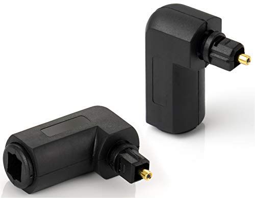 POPPSTAR 2x Toslink Adapter Hoek 90° - Optische Audiokabel - S/PDIF