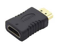 PremiumCord HDMI-aansluiting adapter voor HDMI-stekker - resolutie 4K @ 60Hz - Full HD 1080p - korte vergulde aansluitingen - zwarte kleur