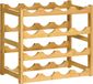 HOMCOM Étagère à vin - Bambou - 43x23,5x38cm - Bois naturel