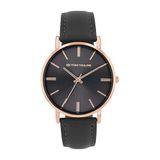 Tom Tailor Polshorloge met kunstlederen band voor dames, zilver, waterdicht 3 bar, cadeau-idee, wordt geleverd in horloges, geschenkdoos, 2100510