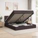 vidaXL Ottoman bed met matras, donkerbruin, 140 x 190 cm, gestoffeerd