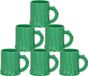 Merkloos Shotglaasjes - 10x stuks - Kunststof - Groen - 3.50 cm x 4.50 cm - 0.03 l