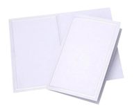 Gartner Studios Border Half Fold Programma Papers, Parel Witte Border, 50-Count (61407)