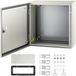 Merkloos / Sans marque Stalen Elektrische Behuizing, 50,8x40,6x25,4 Cm - NEMA 4X - IP66 Waterdicht - Met Montageplaat - Grijs Binnen- en Buitentoepassingen