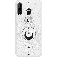 P30 Lite Moon Circles Siliconen hoesje
