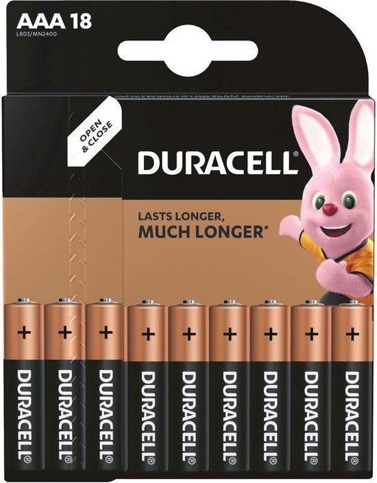 Duracell AAA Alkaline Batterijen - 18 stuks