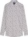 OLYMP Luxor modern fit overhemd - dobby - wit met groen en blauw dessin - Strijkvrij - Boordmaat: 44 (EU maat: XL)