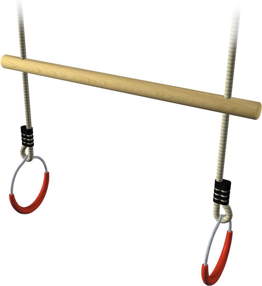 Intergard Rekstok speeltoestel met ringenset 14,5cm - Hout, Rood