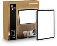 B.K.Licht Shallow - LED Badkamerlamp Plafonniere - paneel plafondlamp - badkamerverlichting met neutraal wit licht - IP44 - 24 x 24 cm - zwart