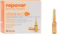Repavar Revitaliserend – actieve verzorging met vitamine C voor het gezicht – voorkomt veroudering – intensieve verstevigende en revitaliserende behandeling – 20 ampullen van 1 ml