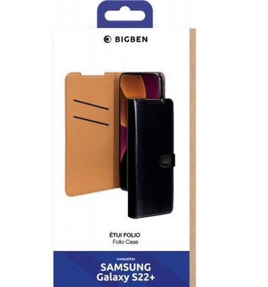 Bigben Connected Folio Wallet Case for Samsung Galaxy S22 Plus 5G - Black