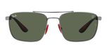 Ray-ban Rb 3715m Lunettes De Soleil Unisexe Argent Vert 58mm