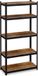 Merkloos Relaxdays stellingkast - 180x90x40 cm - 500 kg - staal - industrieel - woonkamer - zwart/bruin