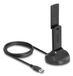 DeLOCK 12773 WLAN USB Adapter AX3000 Wi-Fi 6E Tri-band (2.4 GHz / 5 GHz / 6 GHz) 1201 Mbit/s Zwart