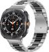 Bandz Bracelet en acier inoxydable 'Classic' avec fermoir papillon - convient pour Samsung Galaxy Watch Ultra 2 (2026) / Ultra (2024/2025) - incluant kit de raccourcissement de montre (argent/noir)