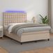 Maison Exclusive - Sommier à lattes de lit avec matelas LED Cappuccino 140x200 cm