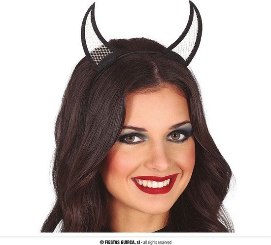 Fiestas Guirca - Tiara Devil - Zwart - Polyester - Mannen - Volwassenen
