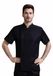 T-shirt de cuisine unisexe à manches courtes - Respirant et évacuant l'humidité, noir