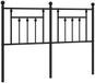 vidaXL Hoofdbord 135 cm metaal zwart
