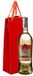 Merkloos Cadeau tas verpakking voor 1 fles wijn/champagne - rood - papier met glitters - flessentasje