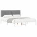 vidaXL Bedframe met gestoffeerde hoofdbord, lichtgrijs, 160 x 200 cm
