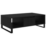 vidaXL Salontafel Zwart Eiken 104 x 60 x 35 cm Bewerkt Hout