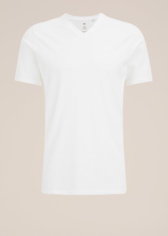 WE Fashion Heren T-shirt - Biologisch Katoen - XS - Wit