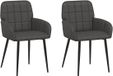 vidaXL Eetstoelen - 2 stuks - Kunstleer - Zwart