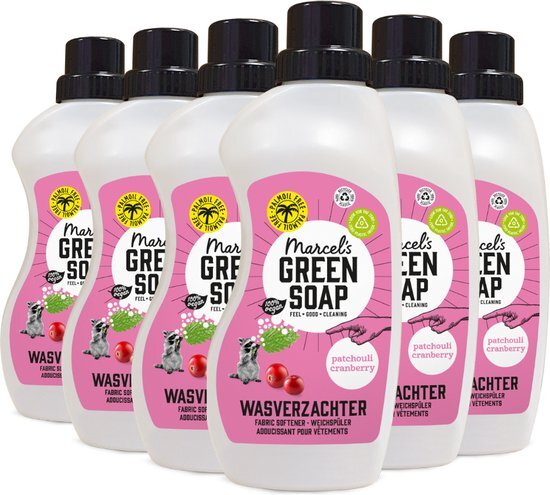 Marcel&#39;s Green Soap Wasverzachter - Patchouli &amp; Cranberry - 6 x 750ml