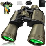 NCD E-Commerce Handel GmbH Jumelles - Jumelles 20x50 avec support de téléphone - Prisme BAK4 et revêtement FMC - Vision nocturne faible luminosité - Convient pour l'observation des oiseaux, le camping et les concerts