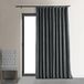 HPD Half Price Drapes Signature Dubbelbreed verduisterend fluwelen gordijn, natuurlijk grijs, 100 x 108 cm