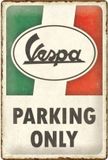 Nostalgic Art Merchandising Wandbord - Vespa Parking Only Italian Flag