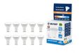 10 GU10 LED-lampen, 6 watt equivalent aan 42 watt halogeenlampen, 490 lumen, 6500K koelwit licht, 110 graden stralingshoek, niet-dimbare LED-lamp