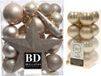Decoris Shoppartners Bv Kerstversiering kunststof kerstballen parel/champagne 4-5-6-8 cm pakket van 49x stuks - Met kunststof ster piek van 19 cm