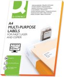 Q-CONNECT etiketten, wit, rechte hoeken, 48,5 x 25,4 mm, 100 vel, 40 etiketten per vel