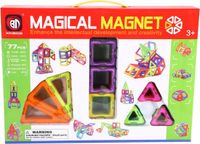 SCIENCE Magnetische tegels, diverse vormen - 77-delig - 5,5 cm