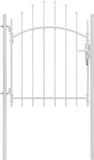 vidaXL - Tuinpoort - Woerden - staal - 1x1,25 - m - wit