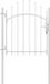 vidaXL - Tuinpoort - Woerden - staal - 1x1,25 - m - wit