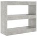 VidaXL Boekenkast/kamerscherm 80x30x72 cm betongrijs