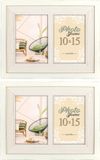 Zep 2x stuks fotolijst hout wit 23 x 28 cm geschikt voor twee foto van 10 x 15 cm