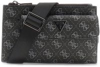 GUESS Milano Flat Bumbag Dark Black Zwart