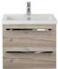 BES LED Seville Badmeubelset 60 cm - Craft Oak - Keramische Wastafel Wit Djazz