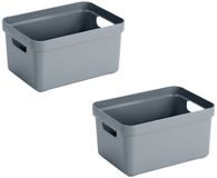 Sunware Opbergbox Sigma - 5x stuks - kunststof - blauw - 5 liter