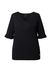 Ulla Popken Gebreide damestrui met ruches mouwen, cardigan, sweater, zwart, 42-44