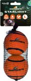 Dog Comets Starlight Tennisbal - Ø 7,5 cm - Balle pour chien - Flottant jouet pour chien - Jouet pour chien rebondissant - Orange - 2 pièces