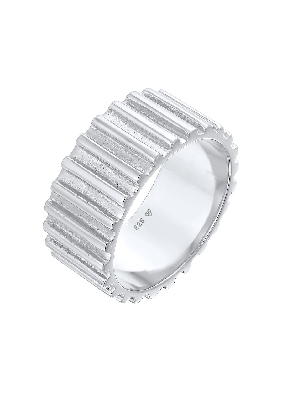 Elli PREMIUM Elli PREMIUM Elli PREMIUM Ring Dames Band Groeven Trend in 925 Sterling Zilver Gerhodineerd Ringen