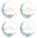 Stickers de communion, hexagonaux, 4 pièces, 75 mm, 1 set