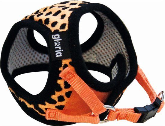 Hondentuigje Gloria Luipaard XS - Oranje - 17-22 cm
